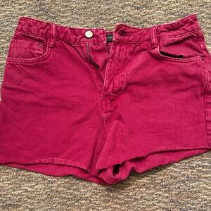 Zara Burgundy Jean Shorts